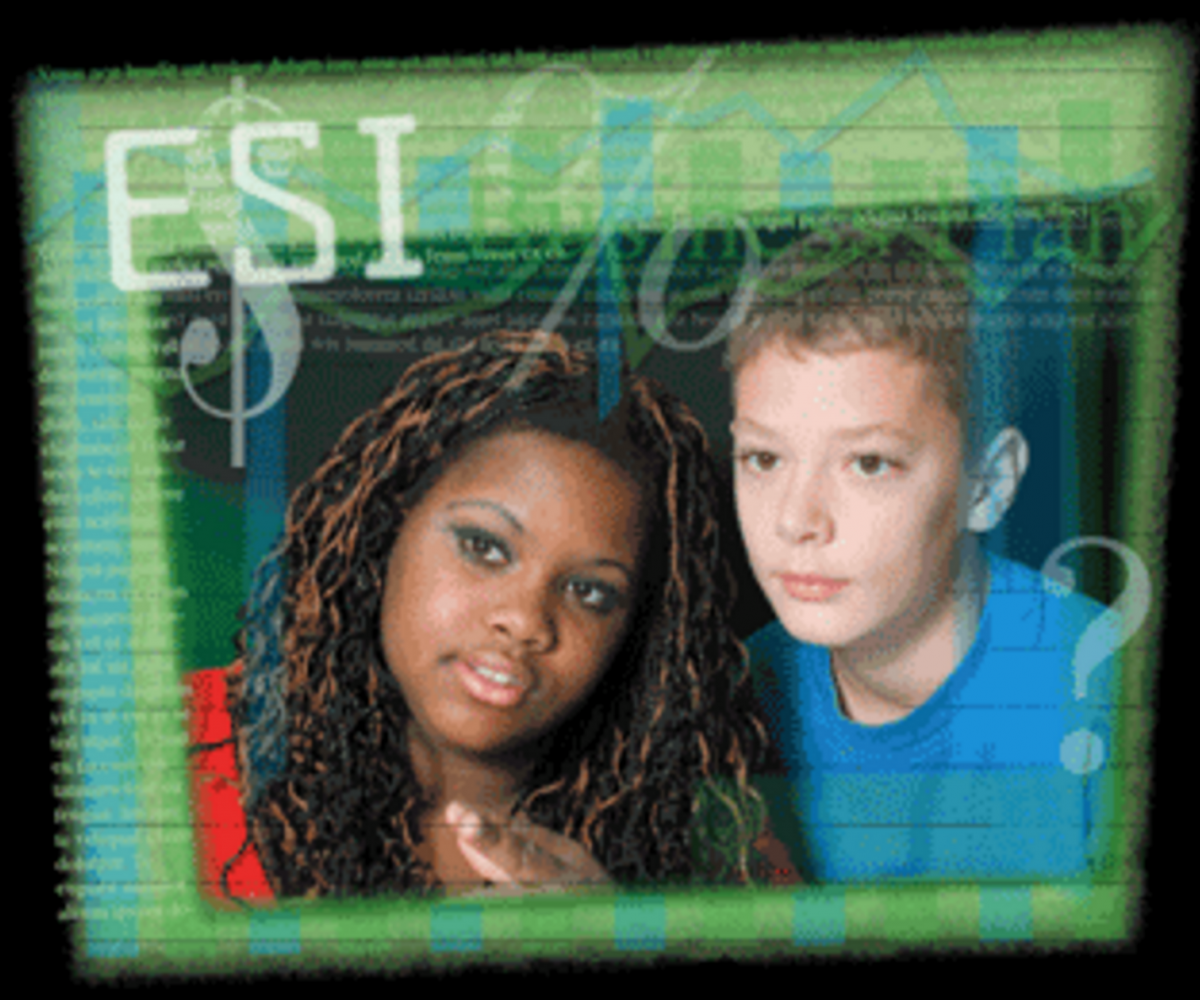 ESI icon showing a young boy and girl