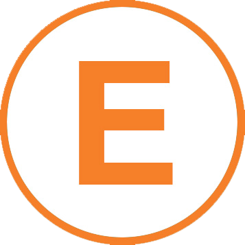 icon of the letter E
