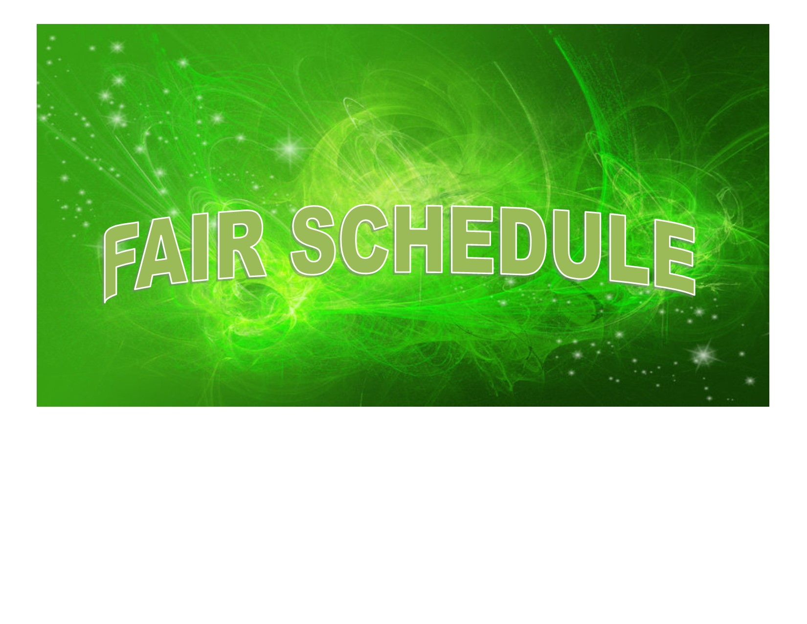 Fair schedule