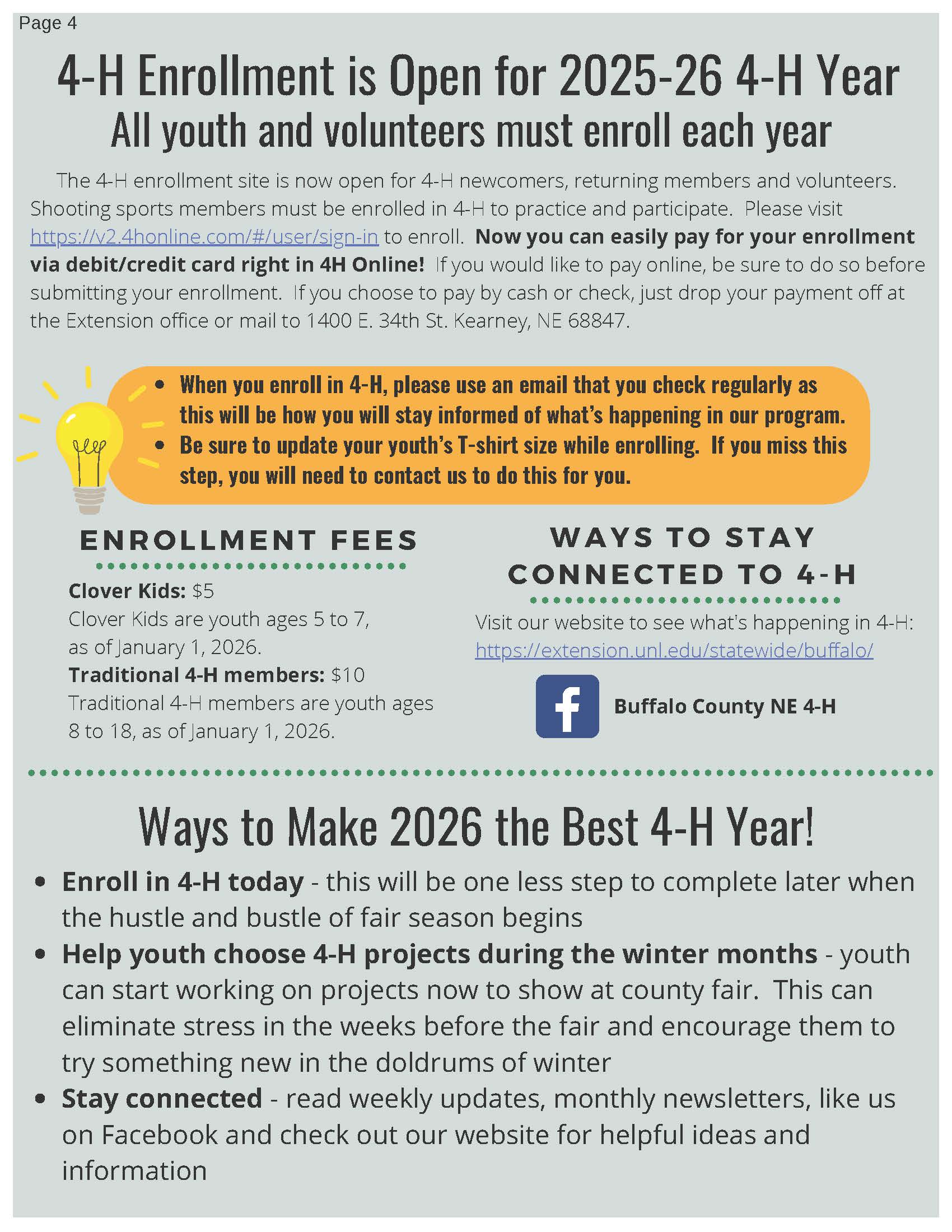 Page 4 of January 4-H Newsletter