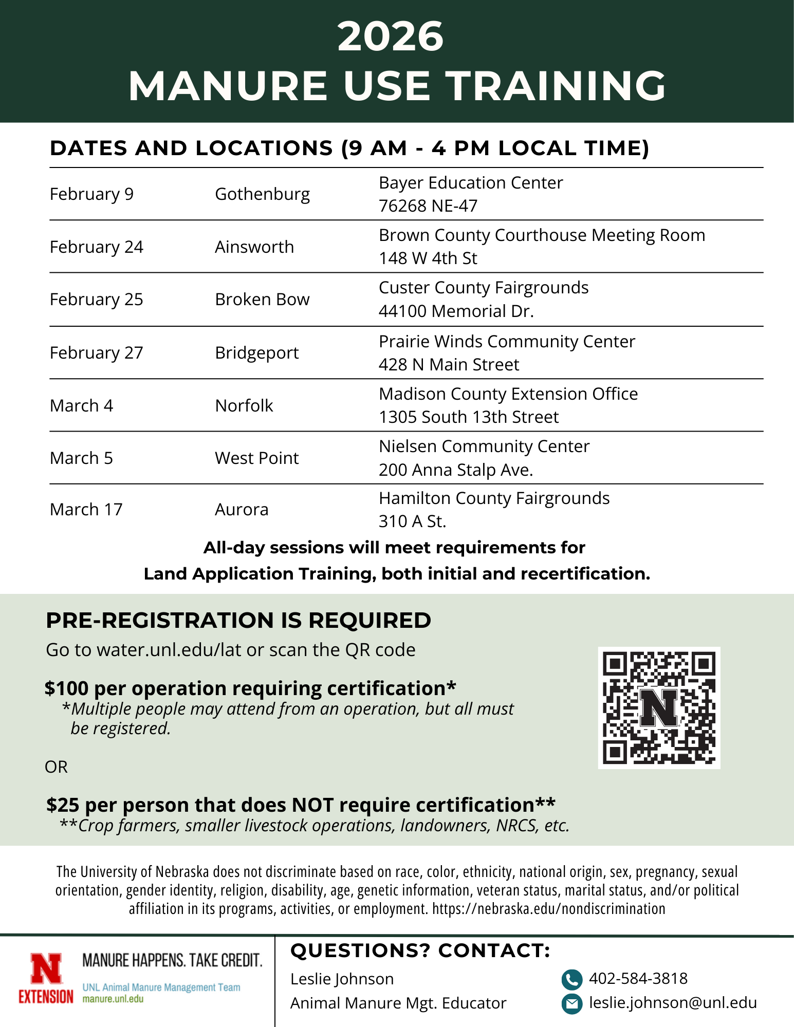 Manure Use Training Flyer page 2