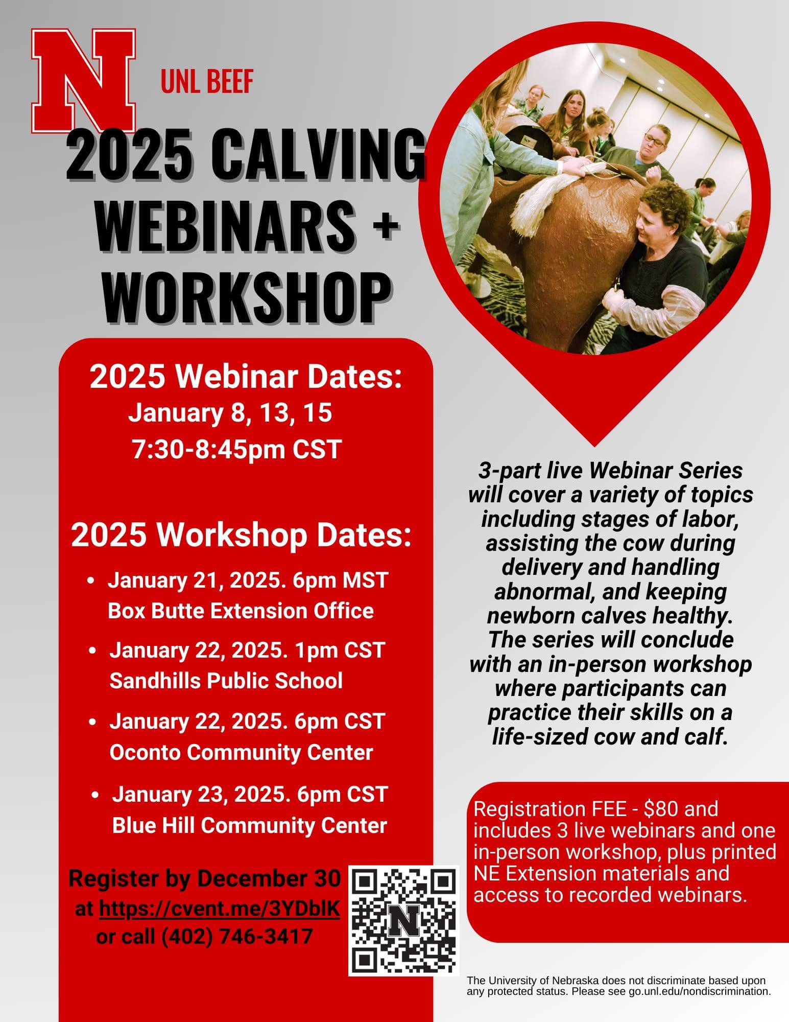 2025 Calving Webinars & Workshop