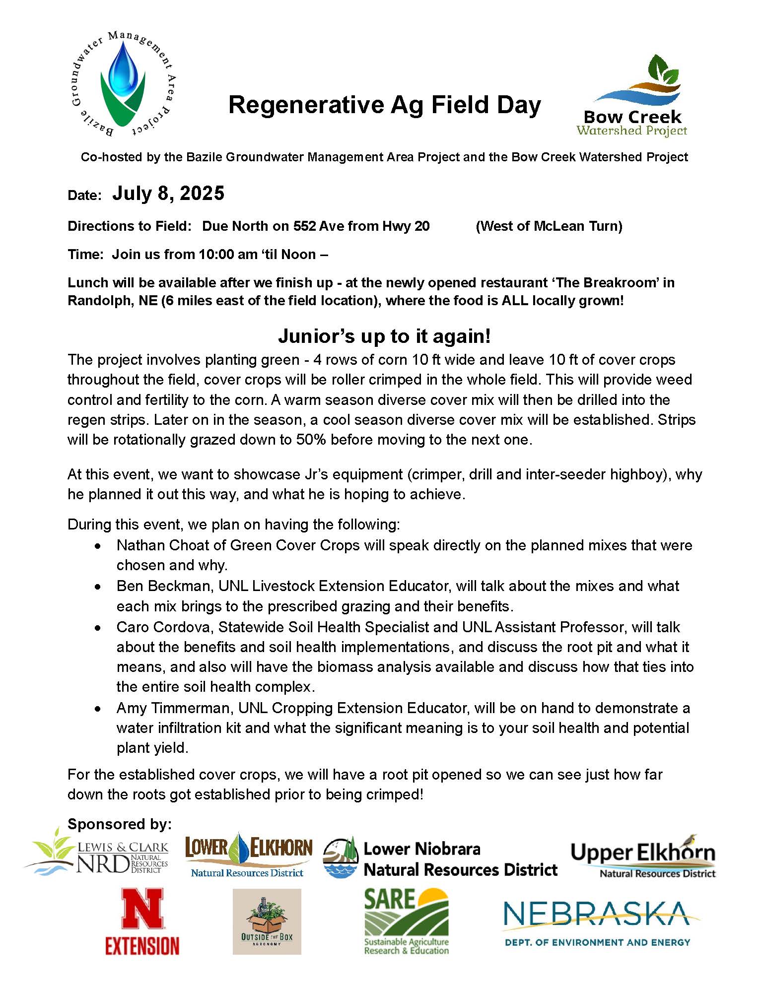 Knox County Bazile Groundwater Field Day