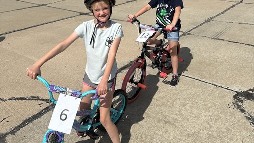Girls on bikes