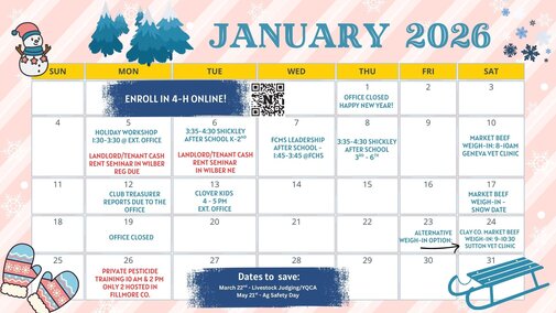 January in Fillmore County