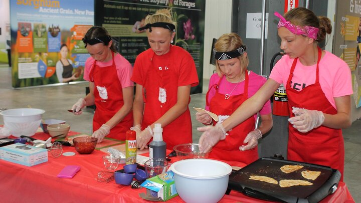 Youth participate in the 2015 Nebraska Mystery Foods Event at the Raising Nebraska exhibit in Grand Island. (Courtesy photo/Raising Nebraska)