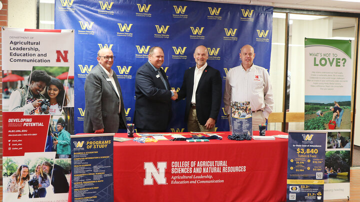 Western Nebraska Community College & University of Nebraska-Lincoln met to sign the 2+2 agreement between the two institutions