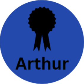 Blue Arthur County Fair Ribbon