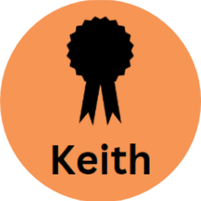 Orange Keith County Fair Ribbon