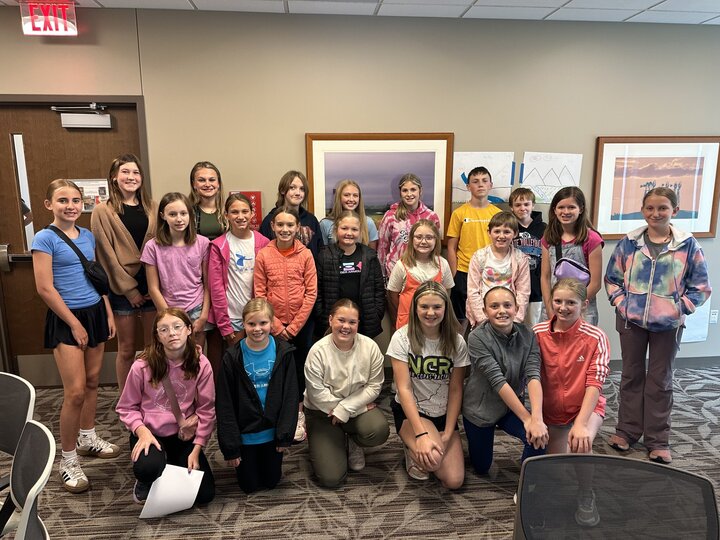 Group of youth who participated in Babysitting Clinic posing for a group photo