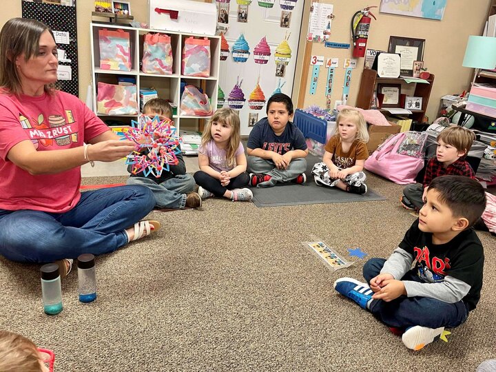 Teacher and Kids in a Circle