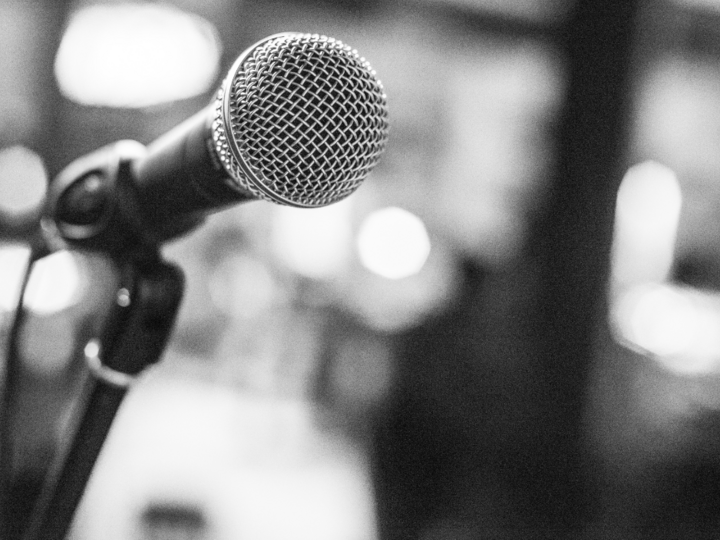 Microphone on a stand
