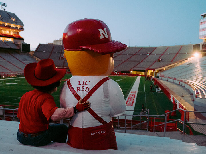 Herbie & Little Red in Memorial Stadium
