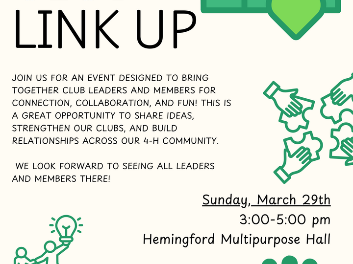 Link UP - ALL 4-H Members, Clubs, and Leaders