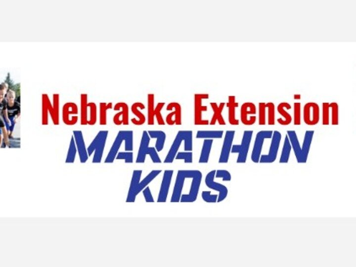 Nebraska Extension Marathon Kids logo with children running and a red "N" emblem.