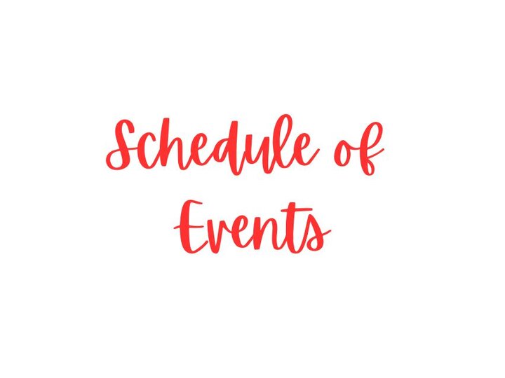 Schedule of Events