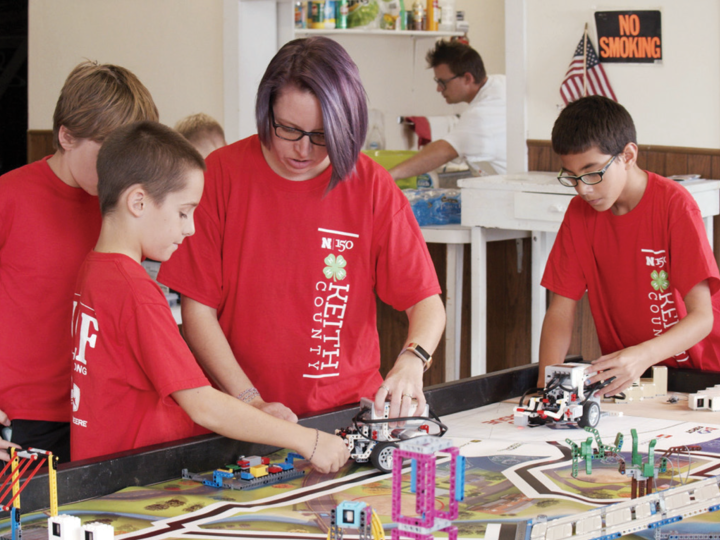 Students working on Robotics