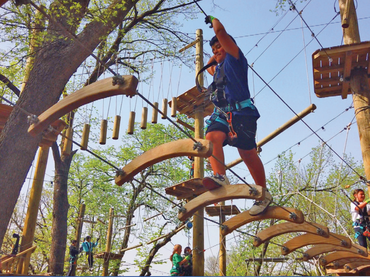 Youth walking on a COPE Course.