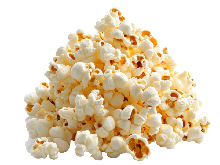Pile of popped popcorn