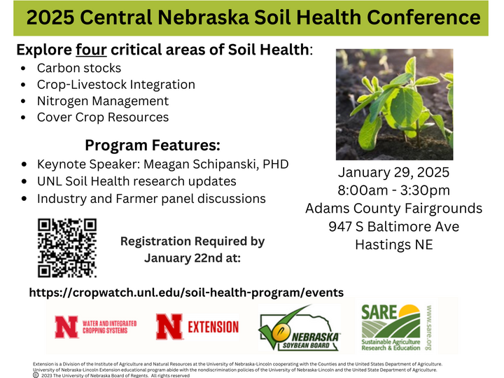 Soil Health Conference, Jan 29, 2025 with Picture of a Plant