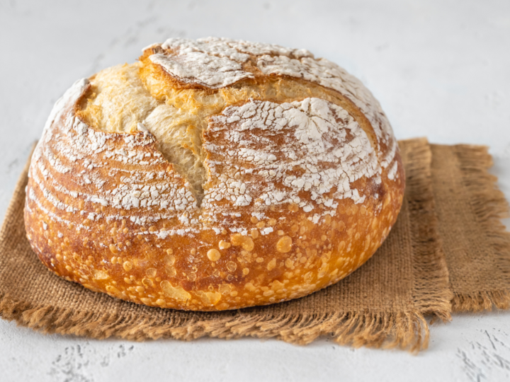 artisan loaf of sourdough bread