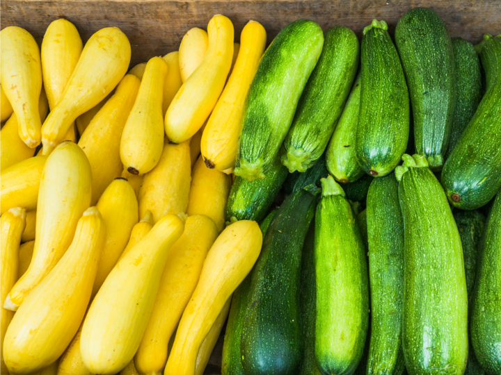 Green and yellow summer squash