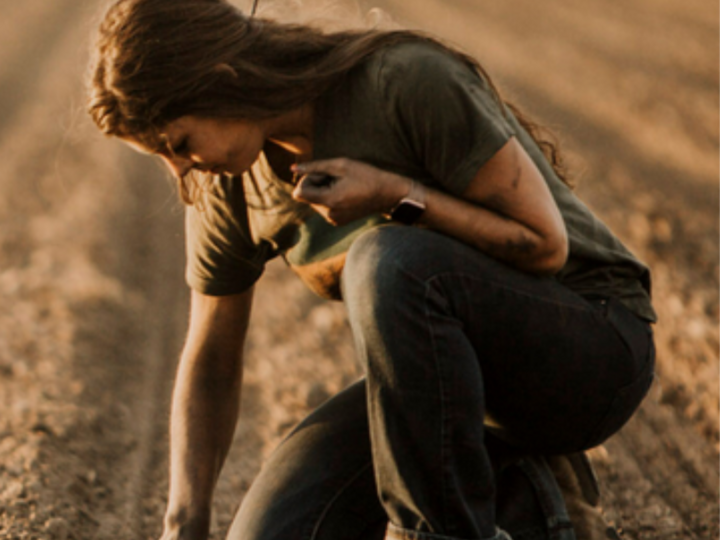 Woman working in the field