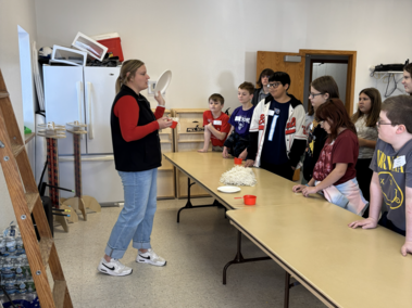 At Culbertson Healthy Habits students learn about portion control. 