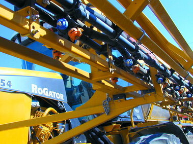 Close up of Rogator sprayer