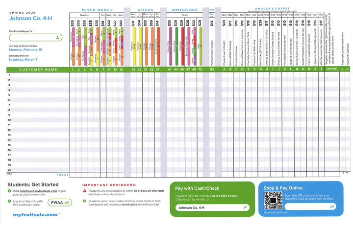 JoCo - Fruit Sales 2026