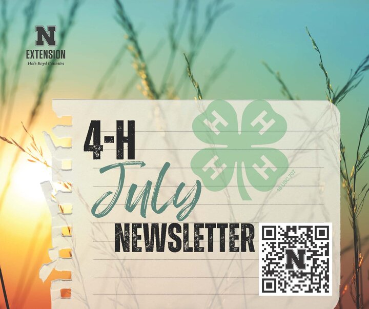 July Holt Boyd 4-H Newsletter
