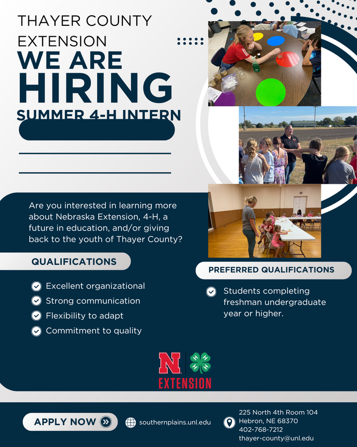 Thayer County Summer Intern