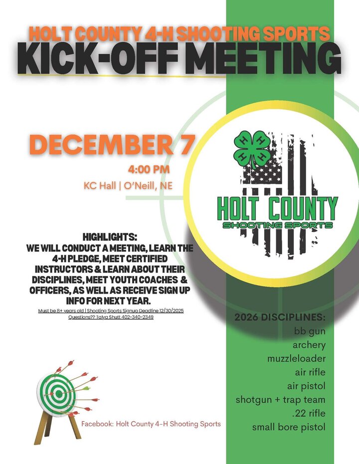 Holt County Shootings Sports 2025-2026 Kick Off Meeting