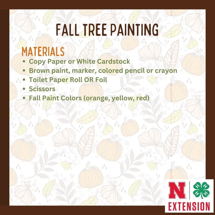 Fall 4-H Tree Painting Material List