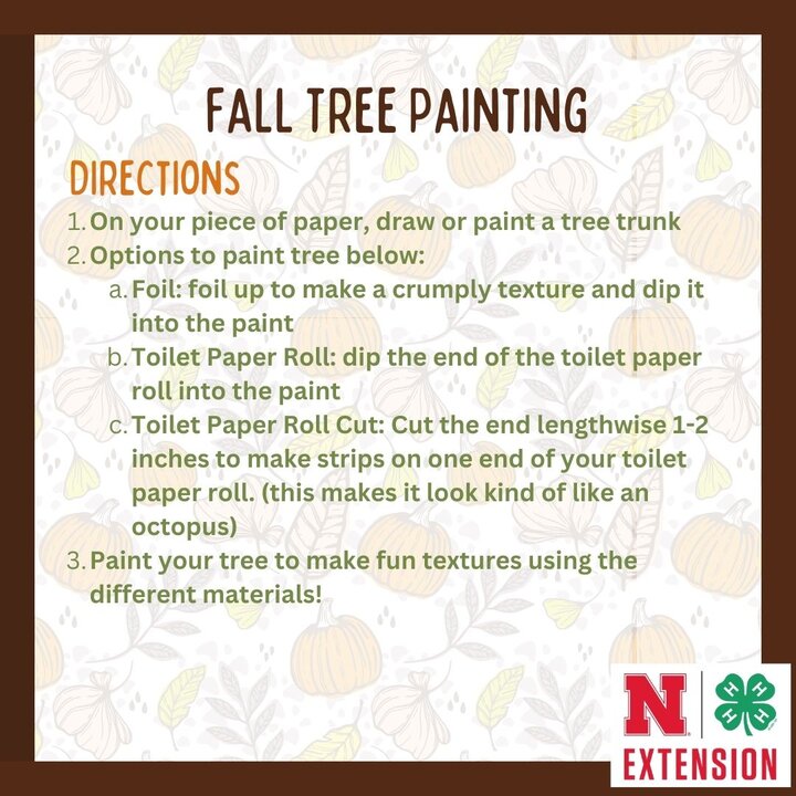 Fall 4-H Project - Tree Painting Directions