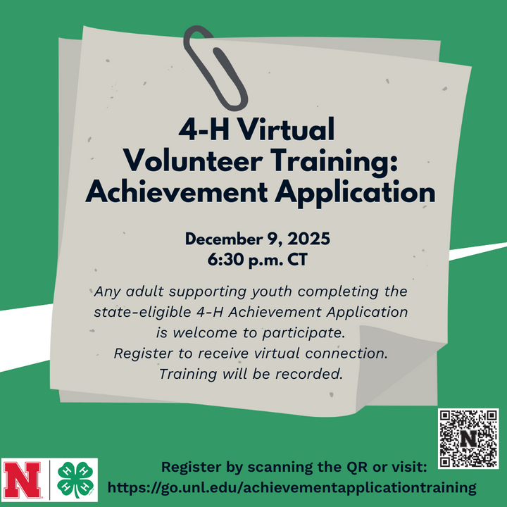 Flyer advertising 4-H Virtual Volunteer Training