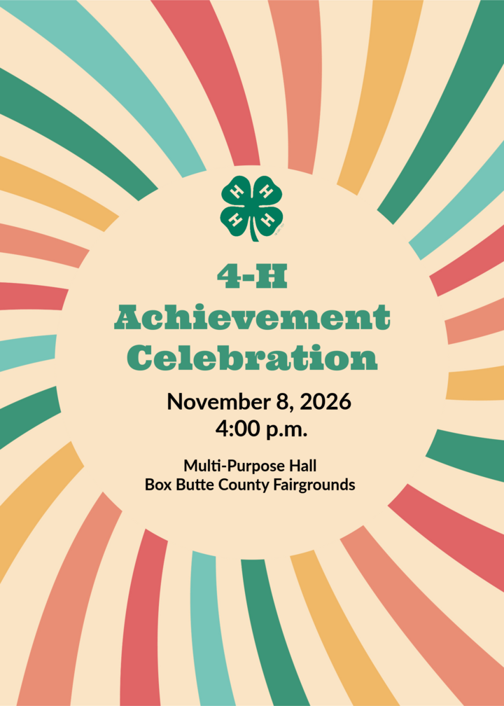 4-H logo with colorful radial stripes and event details in bold text.
