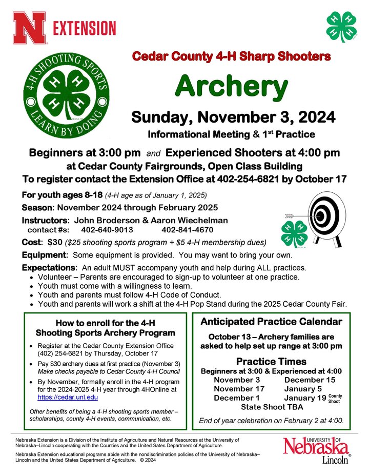 Cedar County 4-H Archery Program