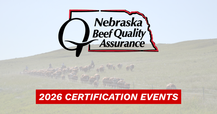 Nebraska Beef Quality Assurance, 2026 Certification Events
