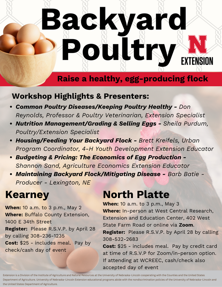 Backyard Poultry Workshop flyer