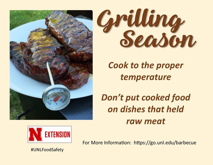 Steaks on a plate with meat thermometer