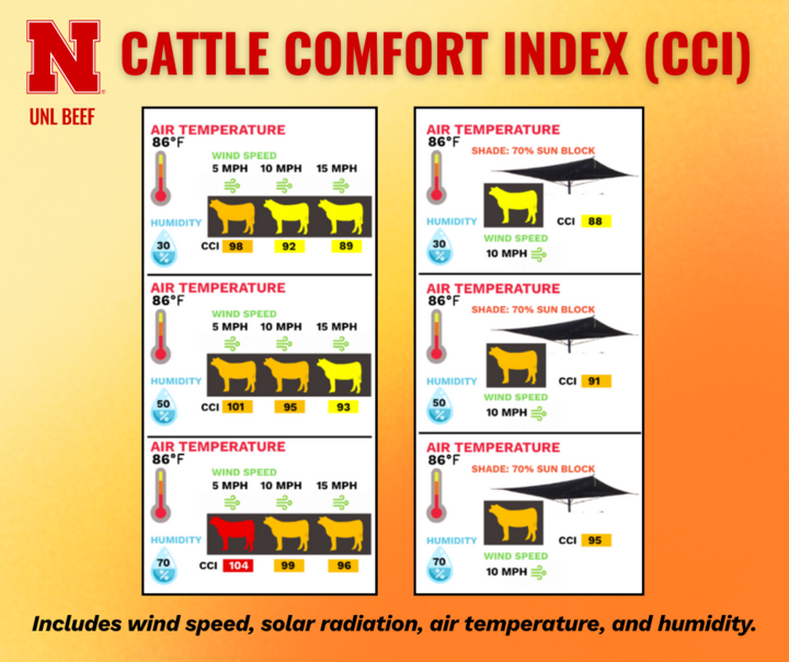 Cattle Comfort Index chart