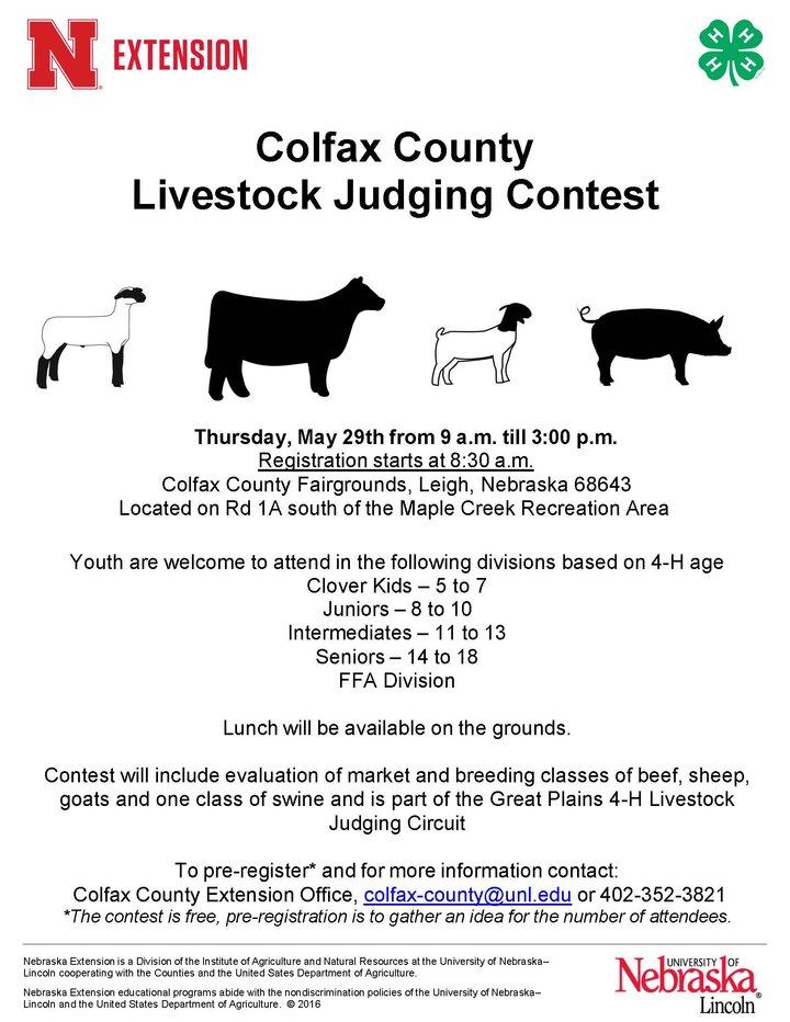 Colfax County Livestock Judging Contest