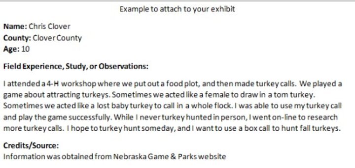 Example data Tag for 4-H projects in this area