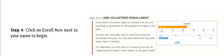 New and Returning Volunteers - Add volunteer enrollment. 