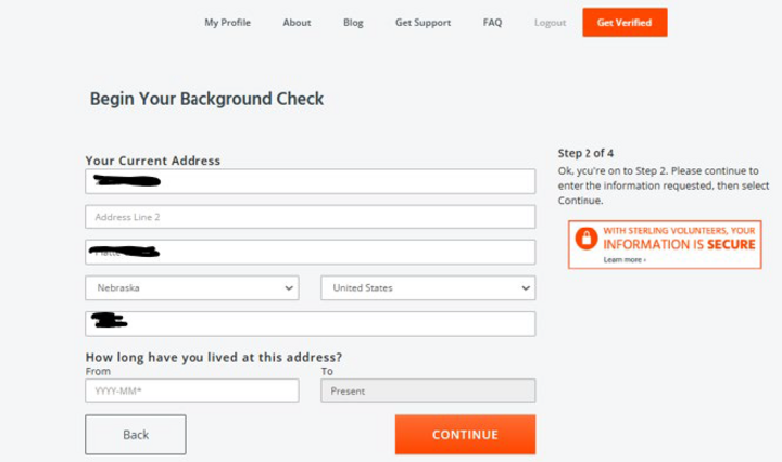 Returning 4-H Volunteer - Enter current address and how long you have resided at this address. 
