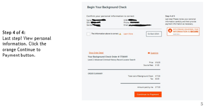 New and Returning Volunteers - View personal information. 