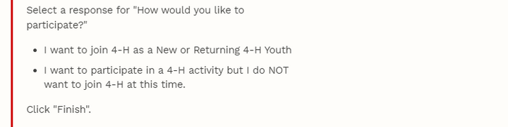 New 4-H Member Enrollment - How to add a new member to the family (continued). 