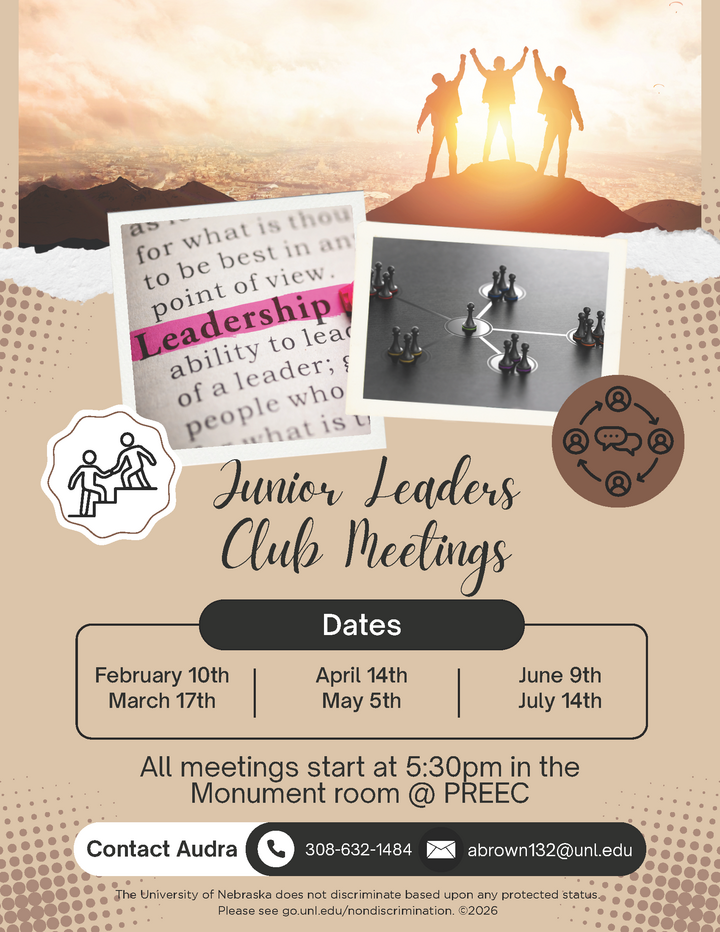 Scotts Bluff County Jr Leader meeting flyer