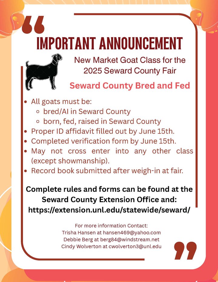 New Meat Goat Bred & Fed Market Class